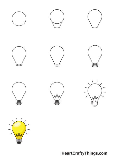 How To Draw A Light Bulb Step By Step Guide Light Bulb Drawing