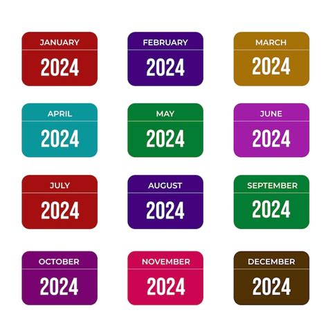 Premium Vector 2024 Calender Icons