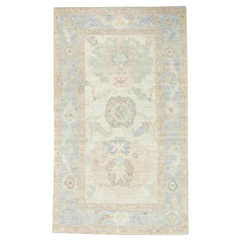 Multicolor Handwoven Wool Floral Pattern Turkish Oushak Rug 6 10 X 10