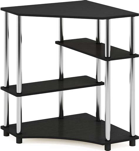 Amazon.com: Space Saving Corner Desk with Shelves - Modern Design in ...