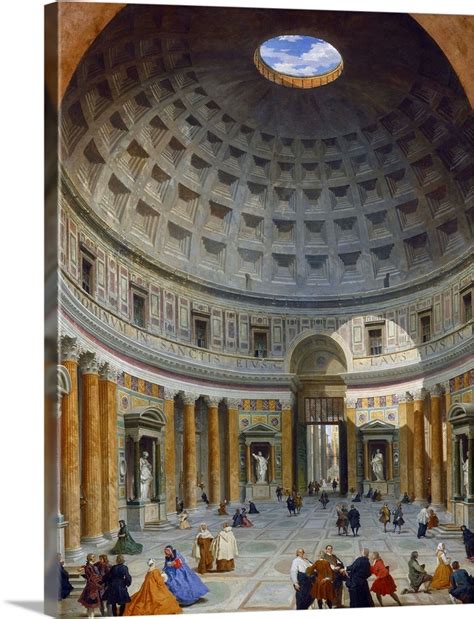 Interior Of The Pantheon Rome By Giovanni Paolo Panini 1734 Italian