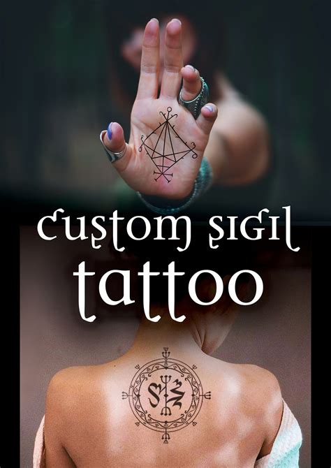 Custom Sigil Tattoo personalized Protection Seal Bindrune - Etsy