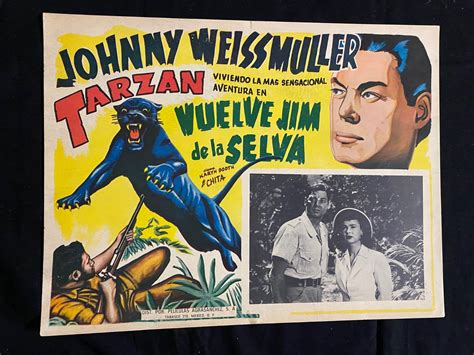 Jungle Moon Men Mexican Lobby Card JOHNNY WEISSMULLER Photograph