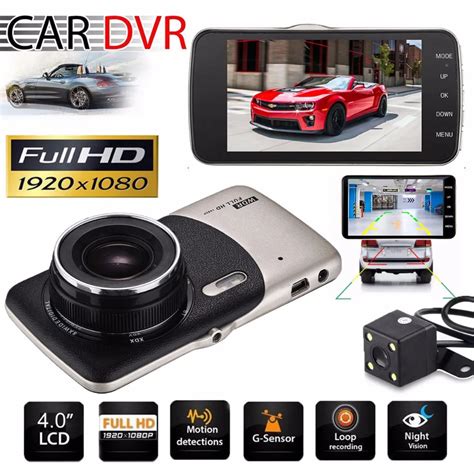 New 4 Mini Car Dvr Dual Lens Video Recorder Parking Car Camera Night Vision Auto Black Dvr