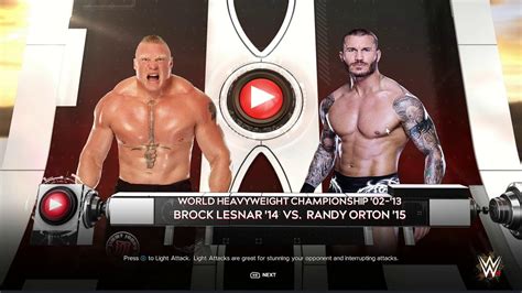 WWE 2K24 Brock Lesnar Vs Randy Orton No DQ Match YouTube