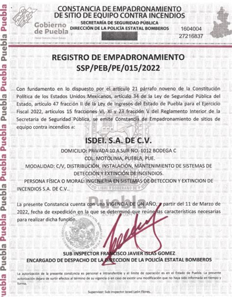 Somos Empresa Certificada En La NOM 154 SCFI 2005