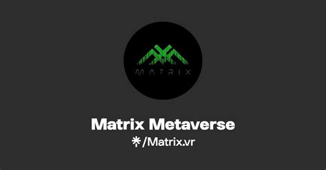 Matrix Metaverse Twitter Instagram Facebook TikTok Linktree