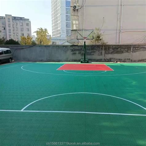 Outdoor Playground Basketball Court Assembled Non Slip Pp Plastic