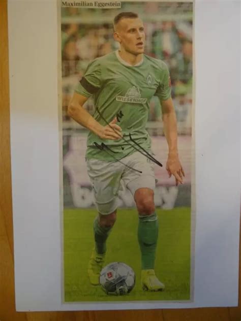 FUSSBALL AUTOGRAMM MAXIMILIAN Eggestein SV Werder Bremen Heute SC