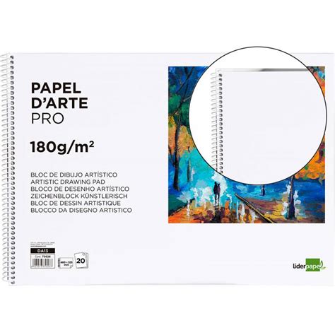 Bloc dibujo Liderpapel espiral tamaño Din A3 sin recuadro 75626