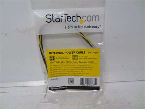 Startech Atxp Ext In Atx V Pin P Cpu Power Extension Cable