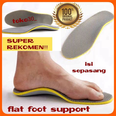 Jual 1 Pasang Insole 3D Premium Orthotics Flat Foot Insole Sepatu