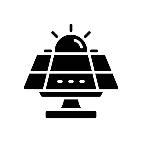 Solar Panel Glyph Icon Vector Icon For Your Website Mobile