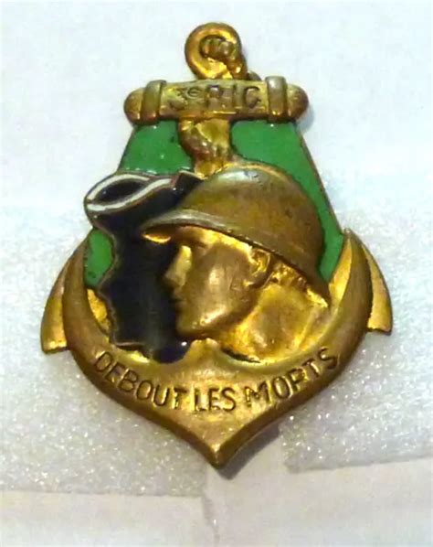 INSIGNE PUCELLE 3ÈME RIC REGIMENT INFANTERIE COLONIALE ARMEE FRANCAISE