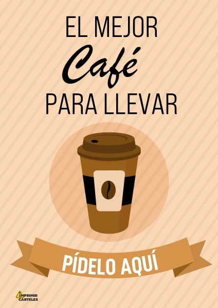 Cartel de café para llevar Imprimir carteles gratis