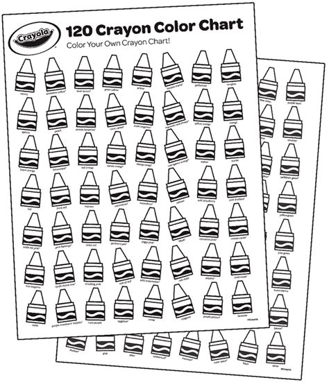 Crayon Coloring Chart Free Coloring Page