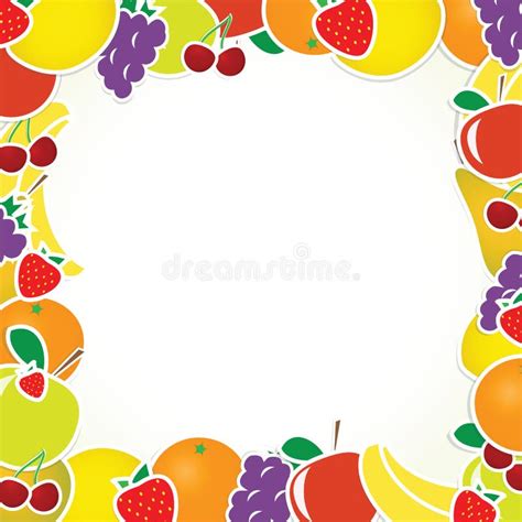 Frame Da Fruta Do Vetor Ilustra O Do Vetor Ilustra O De Formado