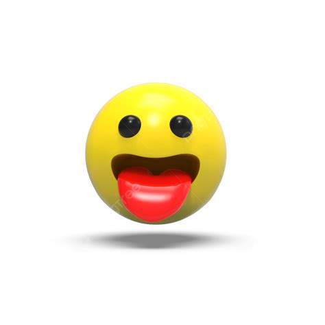 Render Emoji 3d Png Joke Emoji 3d Face Render Show His Tongue Emoticon Cartoon Face Png