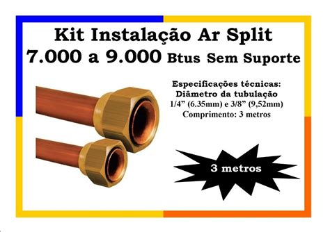 Kit Instala O Cobre Ar Condicionado Split A Btus M Mercado