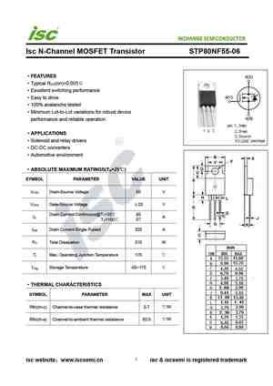 P80NF55 08 MOSFET Datasheet Pdf Equivalent Cross Reference Search