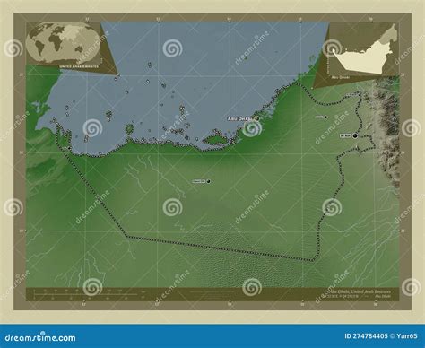 Abu Dhabi United Arab Emirates Wiki Labelled Points Of Cities Stock