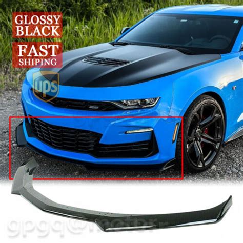 For Camaro Ss Ls Lt Rs Glossy Black Front Bumper Lip Splitter