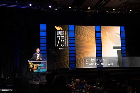 Dr Michael Lomax Speaks Onstage At The Uncf A Mind Is Gala 75th