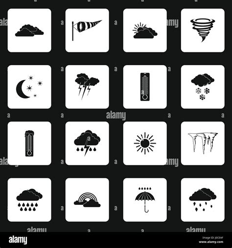 Weather Icons Set Simple Style Stock Vector Image And Art Alamy