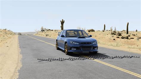 Massive Spike Strip Pileup Car Crashes 5 Top Beamng Drive YouTube