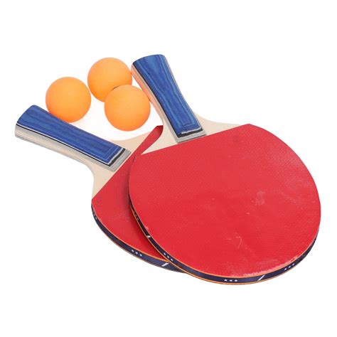 2 Rackets 3 Balls Table Tennis Paddle Ball Set With Double Sided Pips