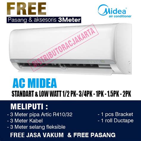 AC Midea 1 2 Pk 3 4 Pk 1 Pk 1 5 Pk 2 Pk Standart MSBS CRN