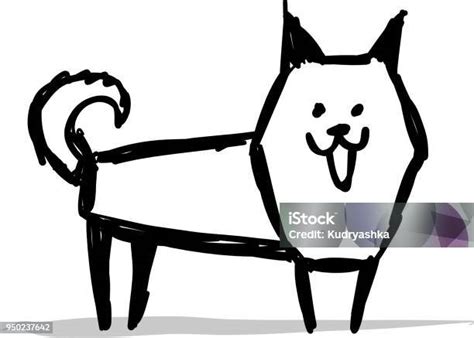 Anjing Lucu Sketsa Untuk Desain Anda Ilustrasi Stok Unduh Gambar