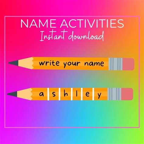 Name Activity Name Writing Name Practice Name Name Etsy