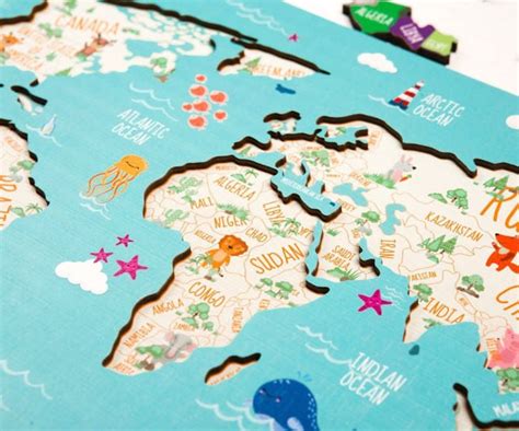 Kids World Map Puzzle