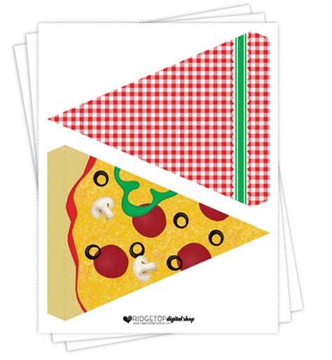 Pizza Party Banner Free Printable • Ridgetop Digital Shop