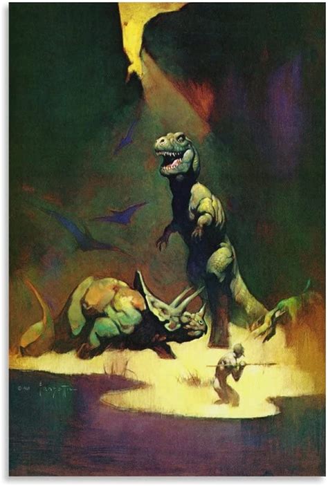 Tyrannosaurus Rex 1969 By Frazetta Frank Poster Canvas