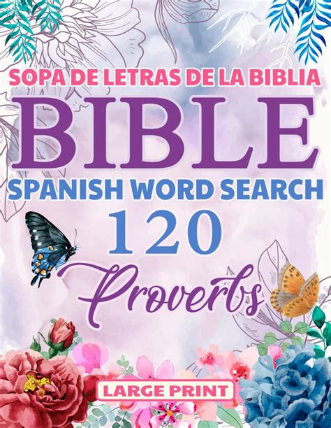 Spanish Bible Word Search Large Print Sopa De Letras De La Biblia 120 Proverbs Spanish