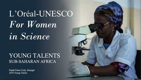 Loréal Unesco For Women In Science Young Talents Sub Saharan Africa