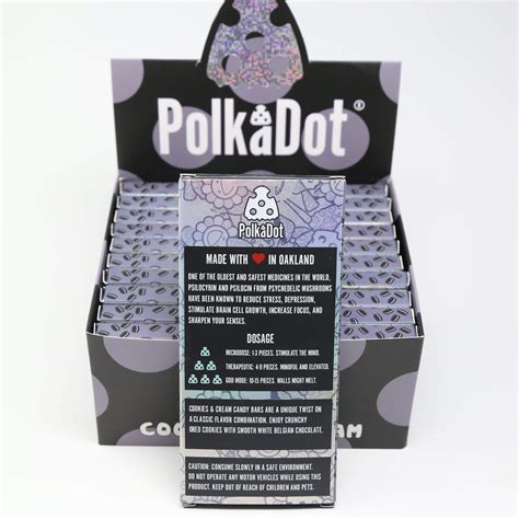 Polkadot Magic Mushroom Cookies And Cream Chocolate Bars La Express