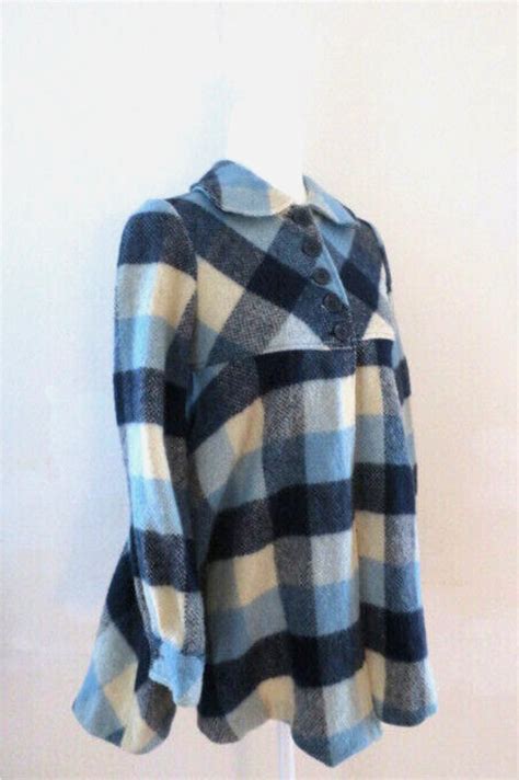 Bobbie Brooks Vintage 50s 60s Blue Plaid Wool Jacke Gem