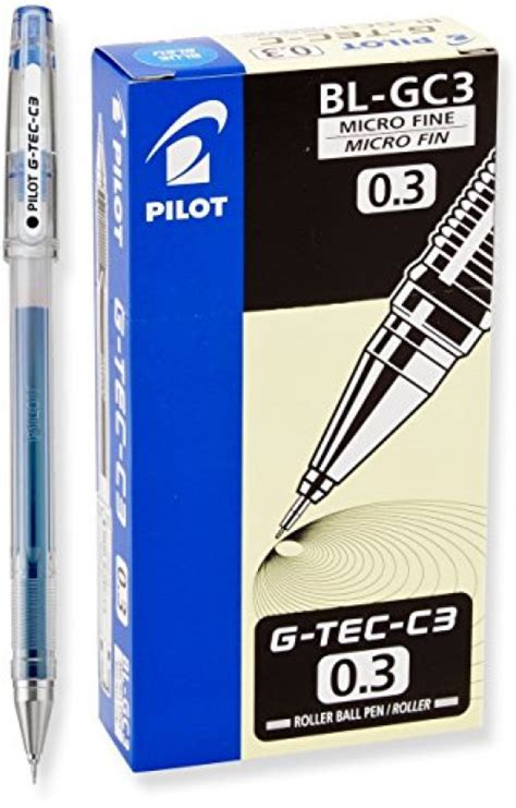 Pilot G Tec C Gel Rolling Ball Pens Micro Fine Point Blue Ink Dozen