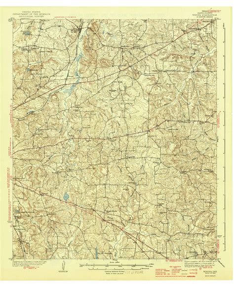 Winona Texas 1943 USGS Old Topo Map Reprint 15x15 TX Quad 117239