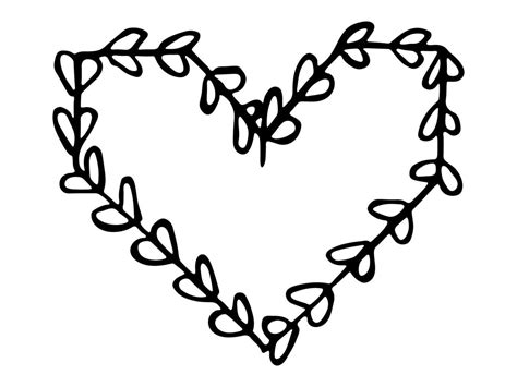 Simple Hand Drawn Heart Illustration Cute Valentines Day Heart Doodle Love Clipart 8959017