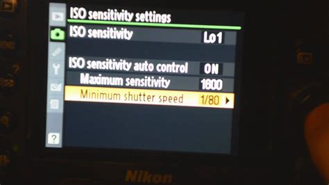 Setting Iso Sensitivity On Nikon Youtube