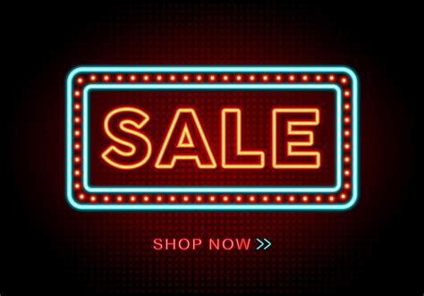 Neon Sale Sign 211663 Vector Art at Vecteezy