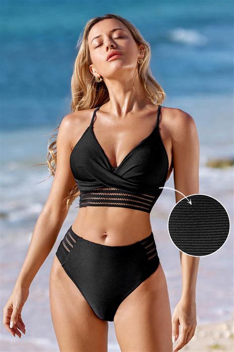 Ribbed Cut Out Top Hipster Bikini Set Cupshe Au