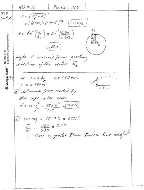 Phyics 1100 Homework Solutions