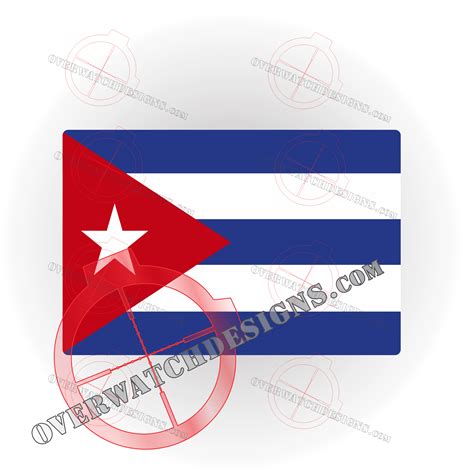 Cuba Flag Sticker - Overwatch Designs