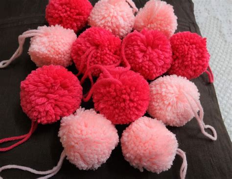 8 Pcs Large Handmade Pom Poms Balls With Woolen Loop Woolen Etsy