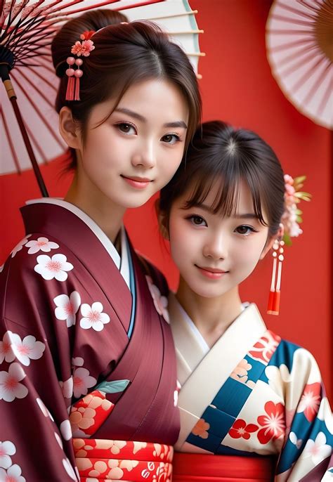 Download Ai Generated Girls Kimono Royalty Free Stock Illustration